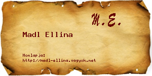 Madl Ellina névjegykártya